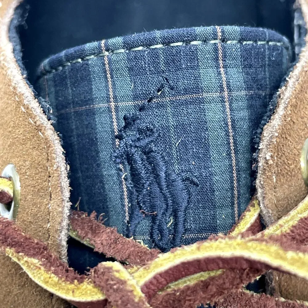 Polo Ralph Lauren Rylander Plaid Boat Shoes Mens Size 12D